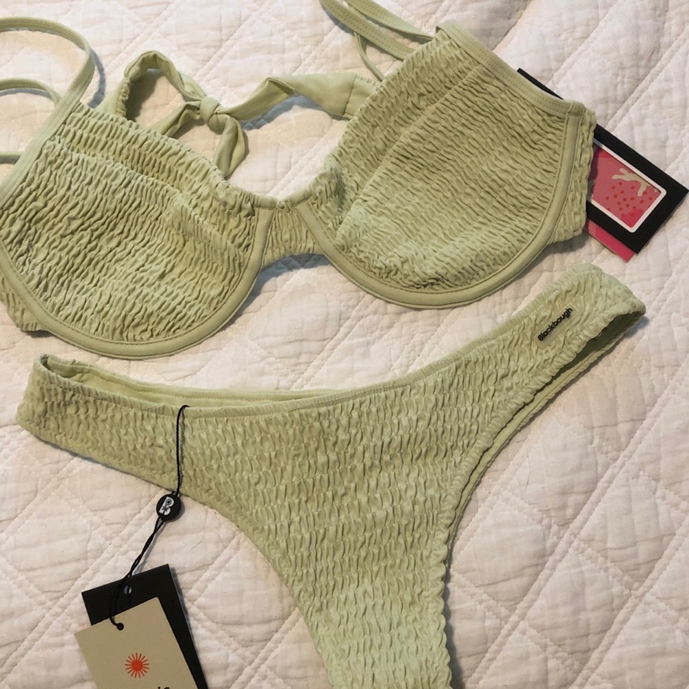 Green swim suit! Worn once.